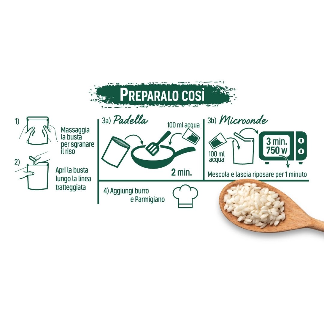 Risotto Pronto con Funghi Riso Gallo 250g, confezione da 6 (vista 3)
