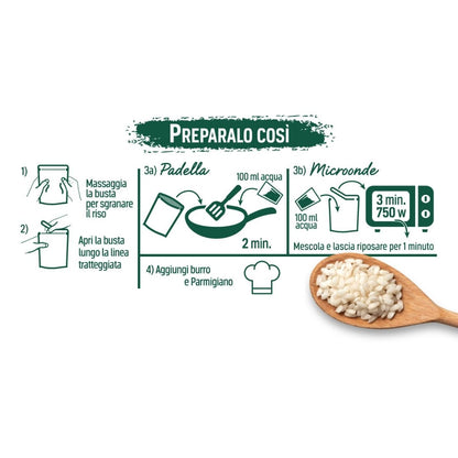 Risotto Pronto con Funghi Riso Gallo 250g, confezione da 6 (vista 3)