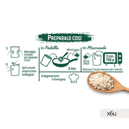 Risotto Listo Milanese Riso Gallo 250g, confezione da 6 (vista 3)