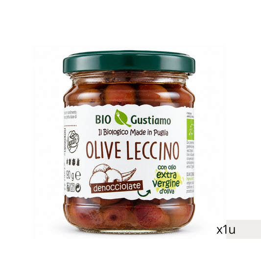 Organic Pitted Riviera Olives Bio Gustiamo 190g