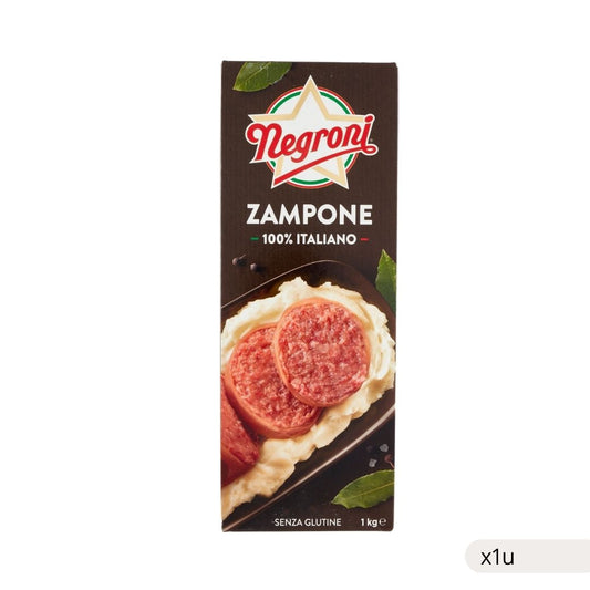 Negroni Gluten-Free Italian Precooked Zampone 1kg