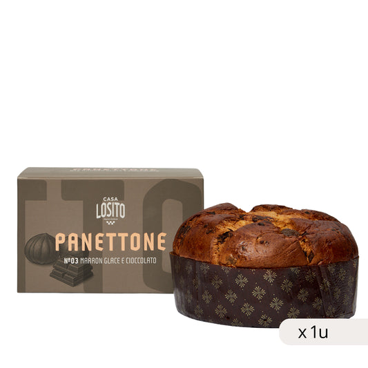 Panetone Glacé e Cioccolato Marrom, 750g